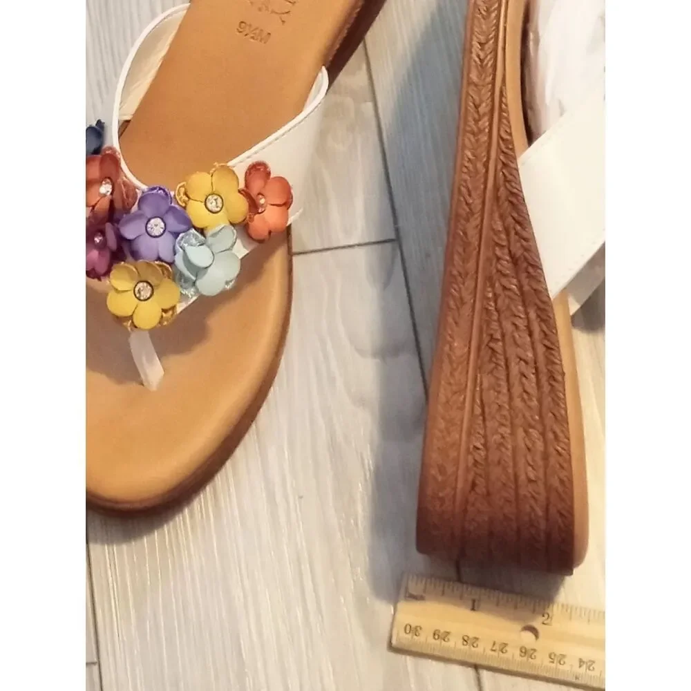 (C-4623) Tuscany Women's Giordana Wedge Sandal Sz 9.5